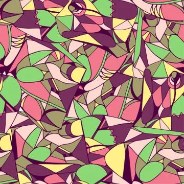 Seamless geometric pattern bright colors Stock Illustration