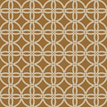 Seamless geometric pattern . Brown background and white lines. Average thickn Stock Illustration