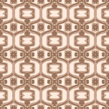 Seamless geometric pattern brown beige neutral background イラスト素材