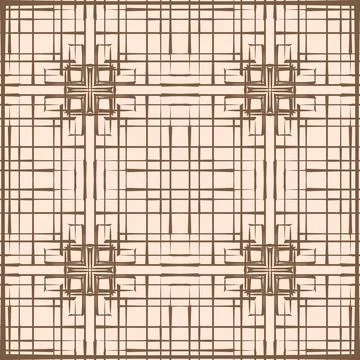 Seamless geometric pattern brown beige neutral background Stock Illustration