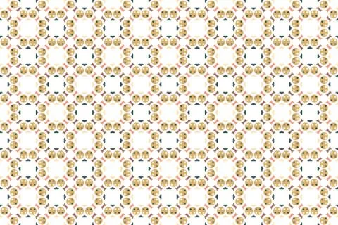 Seamless geometric pattern. Brown colors on white background. Stock Illustration