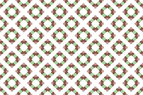 Seamless geometric pattern. Brown, green colors on white background. Stock Illustration