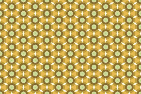 Seamless geometric pattern. In brown, green, white colors. Stock Illustration