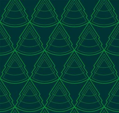 Seamless Geometric Pattern Of Christmas Trees. New Year. Green Pattern On A D Stock Illustration