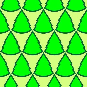 Seamless Geometric Pattern Of Christmas Trees. New Year. Green Pattern On A Y Stock Illustration