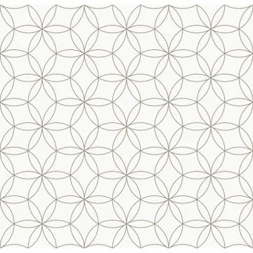 Seamless geometric pattern, Circle pattern line,  Monochrome elements vector 库存插图