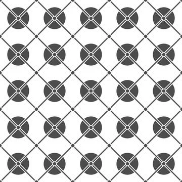 Seamless geometric pattern with circles and lines for textures, textiles and Stock Illustration