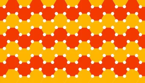 Seamless geometric pattern with circles and dots Illustrazione stock