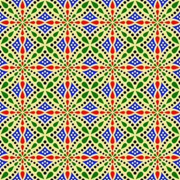 Seamless geometric pattern with circles Stock Illustration