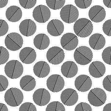 Seamless geometric pattern with circles for texture, textiles, and simple bac 스톡 일러스트