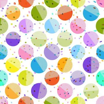 Seamless geometric pattern with circles for texture, textiles, and simple bac イラスト素材