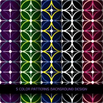 Seamless geometric pattern of circles on a white background Stock Illustration