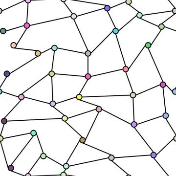 Seamless geometric pattern with cjlors rings and lines Stock Illustration