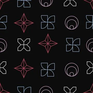 Seamless geometric pattern of colored linear イラスト素材