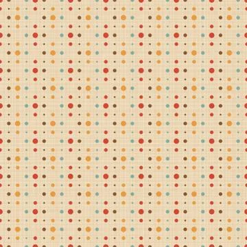 Seamless geometric pattern with colorful dots Stock Illustration