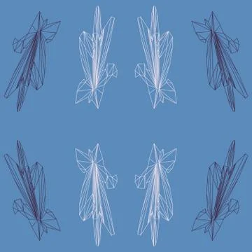 Seamless geometric pattern with colorful elements, vector background. Stock Illustration