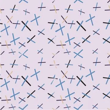 Seamless geometric pattern with colorful elements, vector background. Stock Illustration