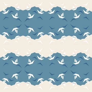 Seamless geometric pattern with colorful elements, vector background. Stock Illustration