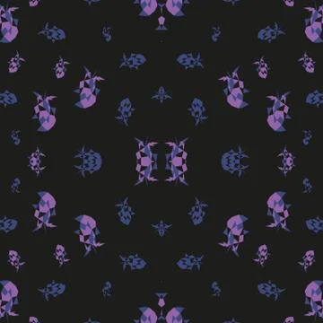 Seamless geometric pattern with colorful elements, vector background. Illustrazione stock