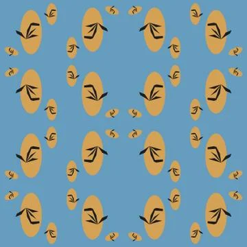 Seamless geometric pattern with colorful elements, vector background. Stock Illustration