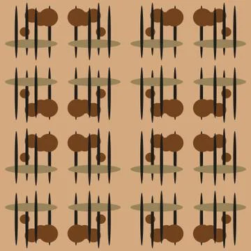 Seamless geometric pattern with colorful elements, vector background. Stock Illustration