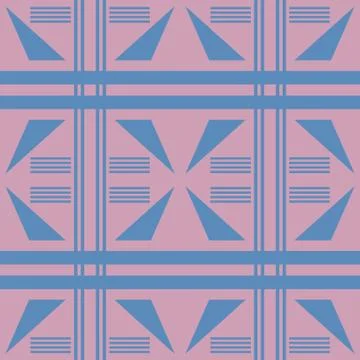 Seamless geometric pattern with colorful elements, vector background. Stock Illustration