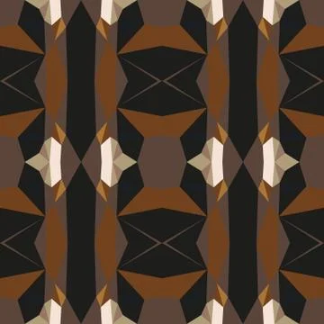 Seamless geometric pattern with colorful elements, vector background. Stock Illustration