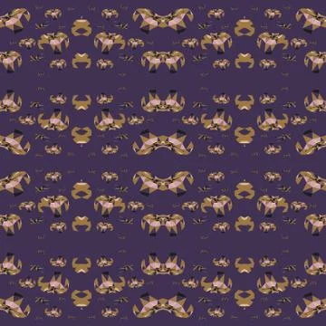 Seamless geometric pattern with colorful elements, vector background. Stock Illustration