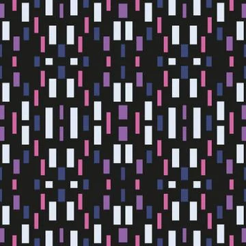 Seamless geometric pattern with colorful elements, vector background. Stock Illustration