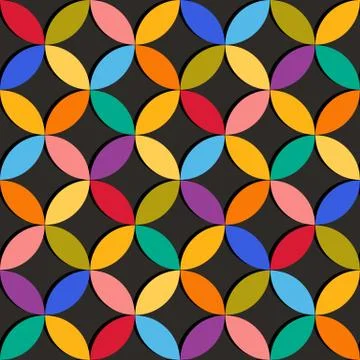 Seamless geometric pattern with colorful elements Illustrazione stock