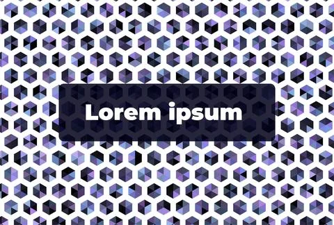 Seamless geometric pattern with colorful hexagons forming an abstract design, Stock-Illustration