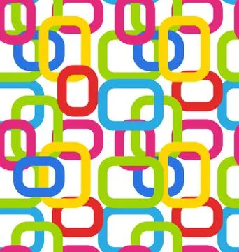 Seamless Geometric Pattern with Colorful Rectangles イラスト素材