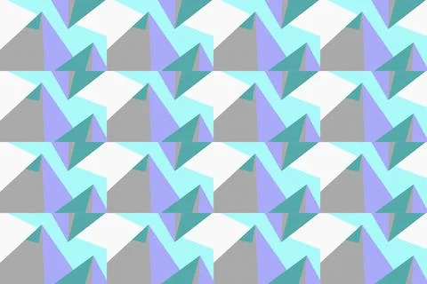 Seamless Geometric Pattern with Colorful Triangles Stock Illustration