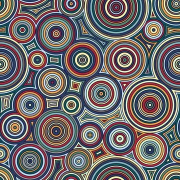 Seamless geometric pattern with concentric circles. Vector illustration. Stock Illustration