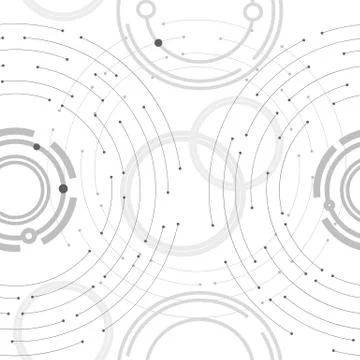 Seamless geometric pattern with connected lines and dots. Illustrazione stock