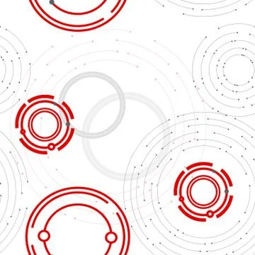 Seamless geometric pattern with connected lines and dots. Stock Illustration