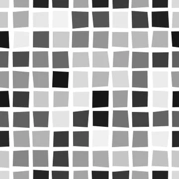 Seamless geometric pattern with curved squares Stock Illustration