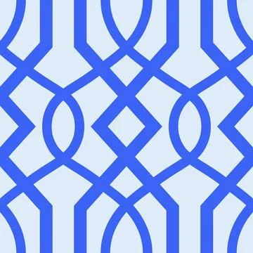 Seamless geometric pattern of curves American classic wallpaper Stock Illustration