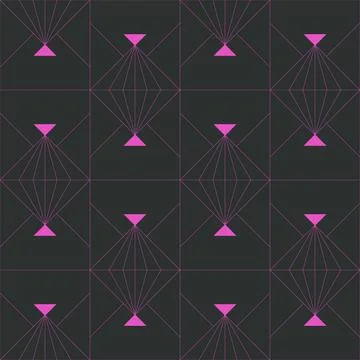 Seamless geometric pattern. Dark background. Vector seamless pattern. Geometr Stock Illustration