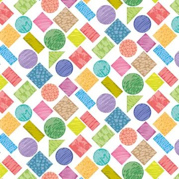 Seamless geometric pattern. Decorative abstract background. Stock Illustration