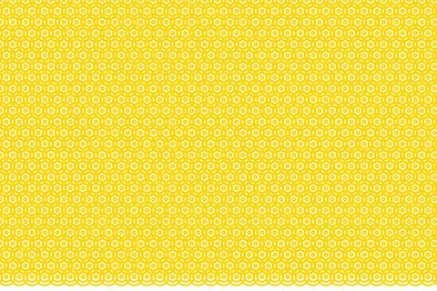 A Seamless Geometric Pattern Design Featuring Repeating White Hexagons on Y.. Stock Illustration