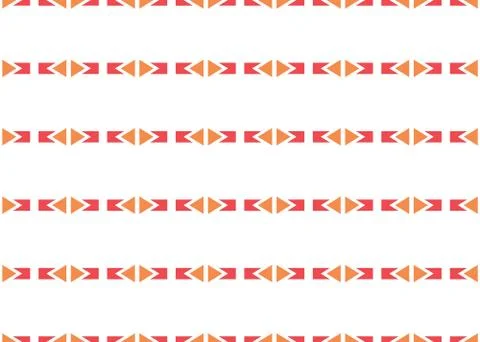 Seamless geometric pattern design illustration. In red, orange colors on whit Stock Illustration