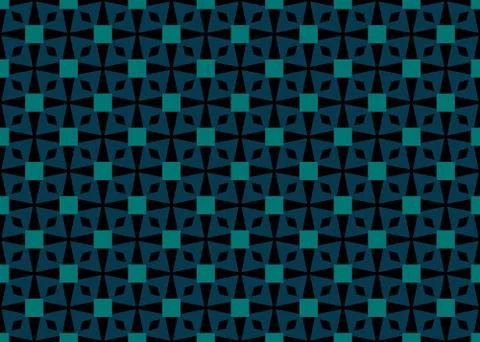 Seamless geometric pattern design illustration. In blue, red colors. Stock Illustration