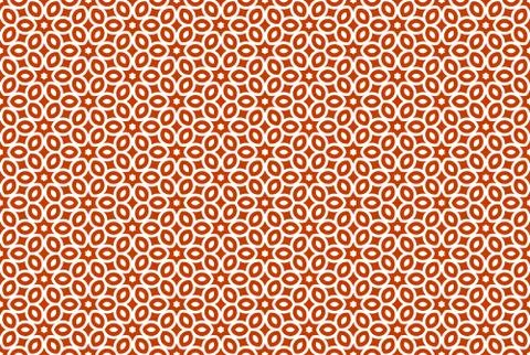 Seamless geometric pattern design illustration. In red, white colors. Stock Illustration