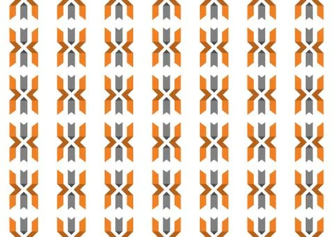 Seamless geometric pattern design illustration. In orange, brown, grey colors Stock Illustration