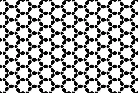 Seamless geometric pattern design illustration. In black, white colors. Stock Illustration