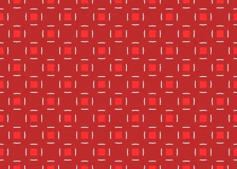 Seamless geometric pattern design illustration. In red, white colors. Stock Illustration