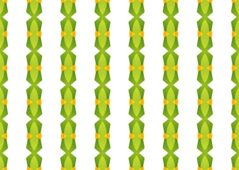 Seamless geometric pattern design illustration. In yellow, orange colors on w Stock Illustration