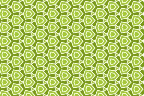 Seamless geometric pattern design illustration. In green, white colors. Stock Illustration