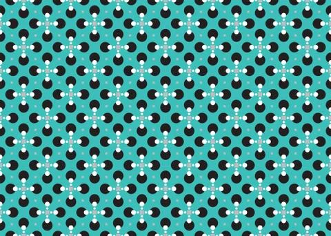 Seamless geometric pattern design illustration. In blue, grey, white, black c Stock Illustration